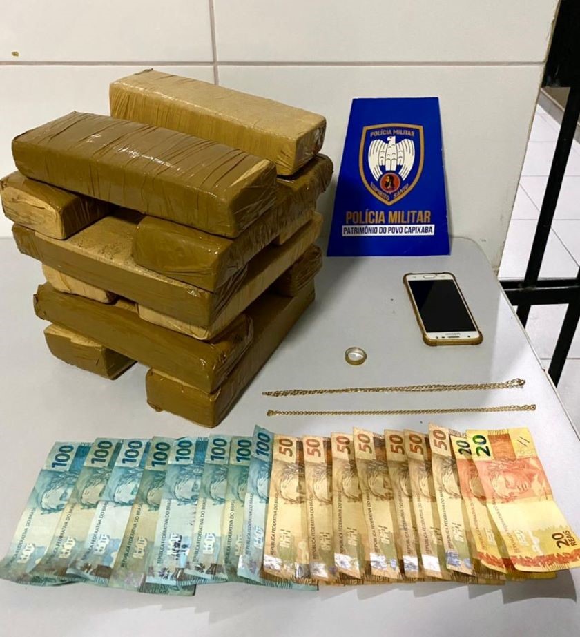 Polícia Militar apreende 10 quilos de drogas em Linhares